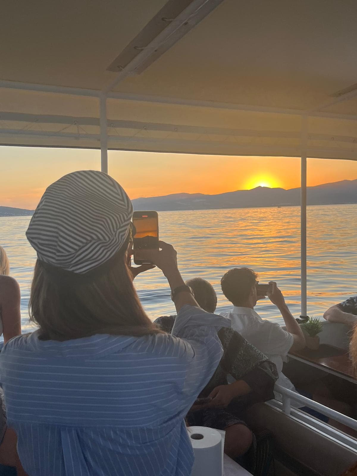 Golden sunset over the Adriatic from the Hemingway boat